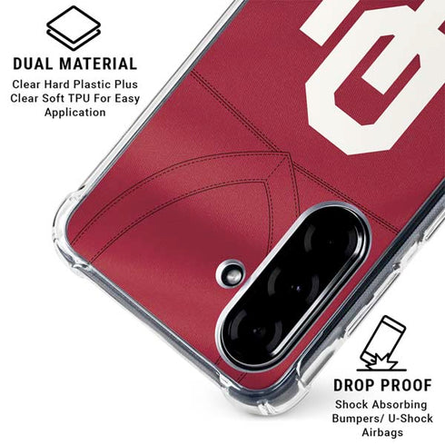 University of Oklahoma Red Jersey Galaxy A36 5G Clear Case