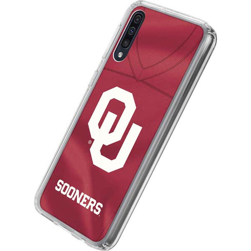 University of Oklahoma Red Jersey Galaxy A50 Clear Case