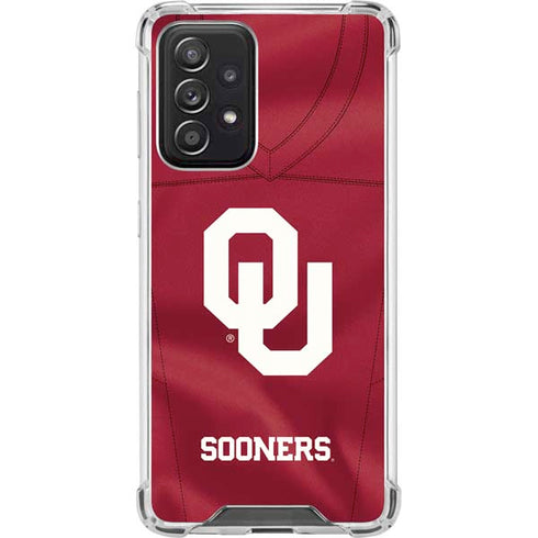 University of Oklahoma Red Jersey Galaxy A52 5G Clear Case