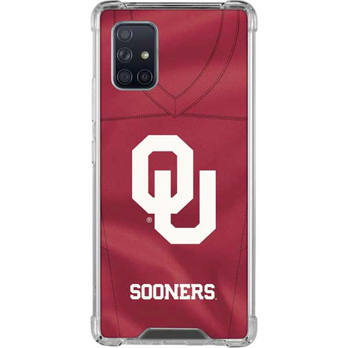 University of Oklahoma Red Jersey Galaxy A71 5G Clear Case