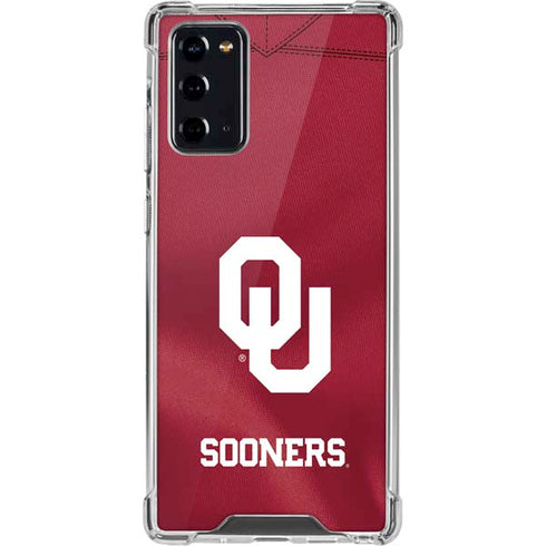 University of Oklahoma Red Jersey Galaxy Note20 5G Clear Case