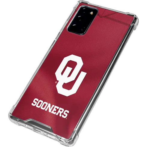 University of Oklahoma Red Jersey Galaxy Note20 5G Clear Case