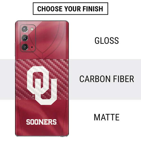 University of Oklahoma Red Jersey Galaxy Note20 5G Skin