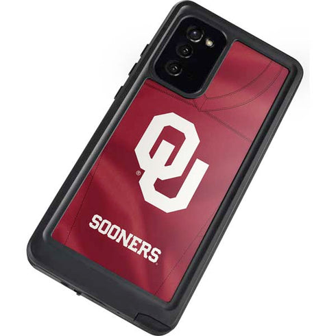 University of Oklahoma Red Jersey Galaxy Note20 5G Waterproof Case