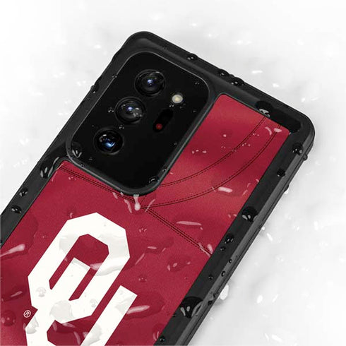 University of Oklahoma Red Jersey Galaxy Note20 Ultra 5G Waterproof Case
