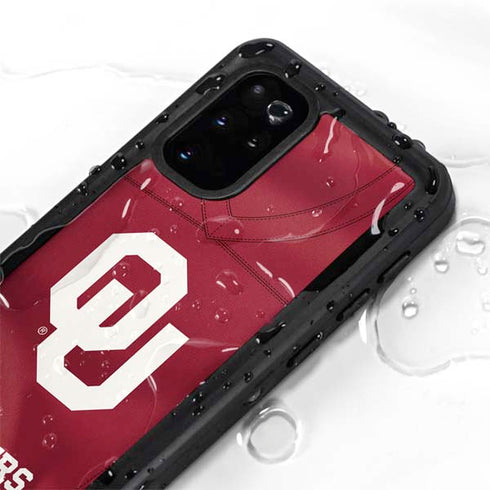 University of Oklahoma Red Jersey Galaxy S20 Plus Waterproof Case