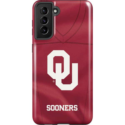 University of Oklahoma Red Jersey Galaxy S21 FE Pro Case