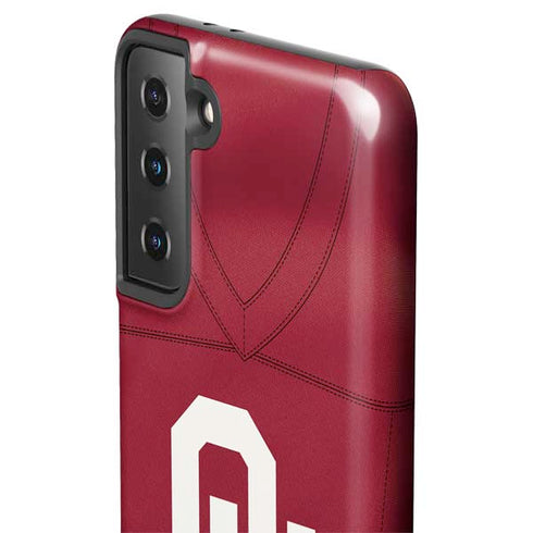 University of Oklahoma Red Jersey Galaxy S21 FE Pro Case