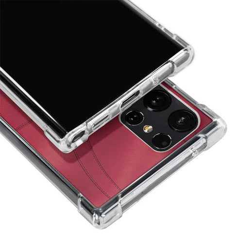 University of Oklahoma Red Jersey Galaxy S22 Ultra Clear Case