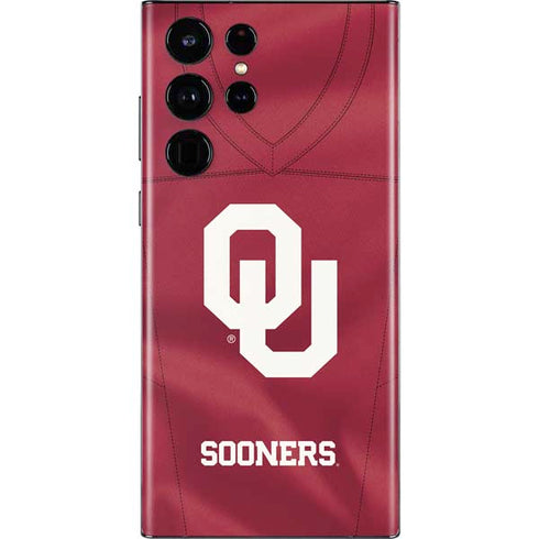 University of Oklahoma Red Jersey Galaxy S22 Ultra Skin