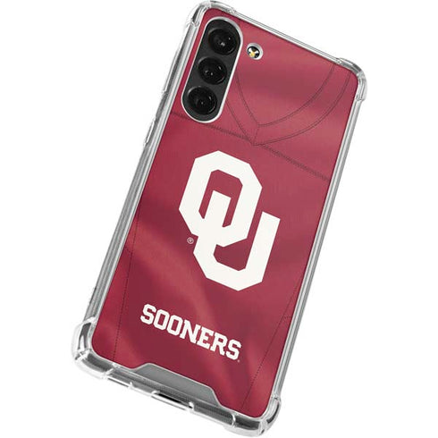 University of Oklahoma Red Jersey Galaxy S24 FE Clear Case