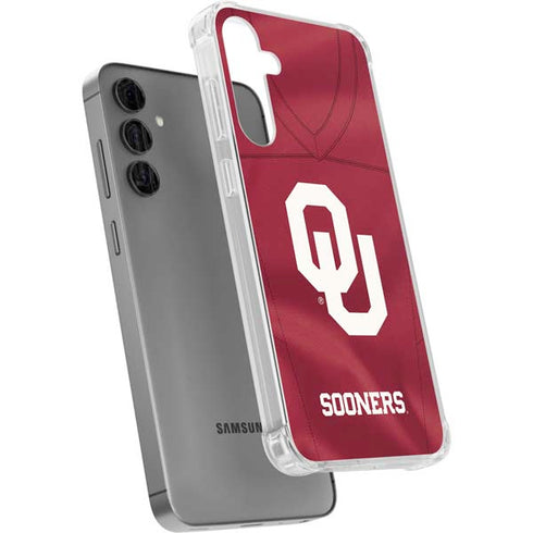 University of Oklahoma Red Jersey Galaxy S24 Plus Clear Case