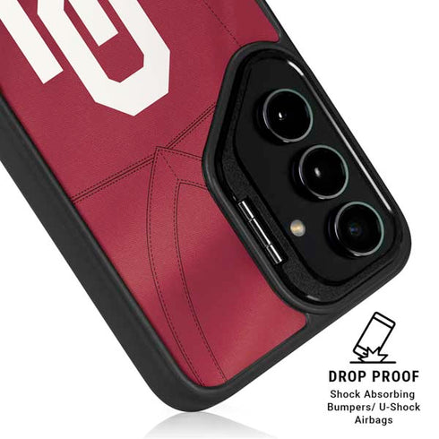 University of Oklahoma Red Jersey Galaxy S24 Plus Kickstand Case