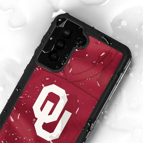 University of Oklahoma Red Jersey Galaxy S24 Plus Waterproof Case