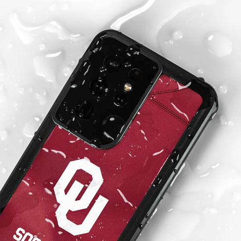 University of Oklahoma Red Jersey Galaxy S24 Ultra Waterproof Case