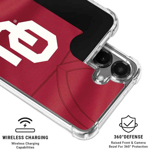 University of Oklahoma Red Jersey Galaxy S26 Plus Clear Case