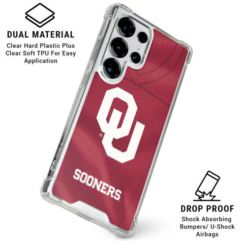 University of Oklahoma Red Jersey Galaxy S26 Ultra Clear Case