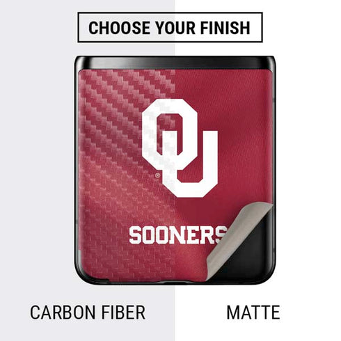 University of Oklahoma Red Jersey Galaxy Z Flip Skin