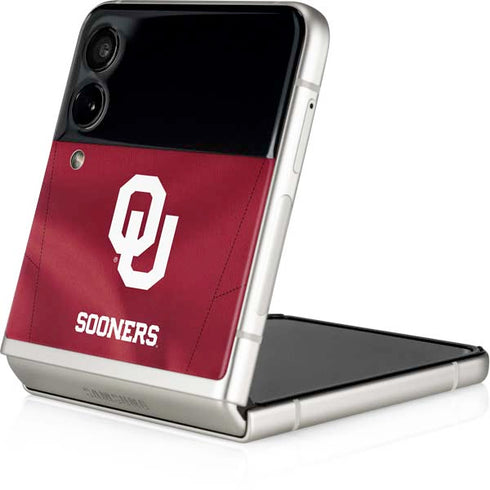 University of Oklahoma Red Jersey Galaxy Z Flip3 5G Skin