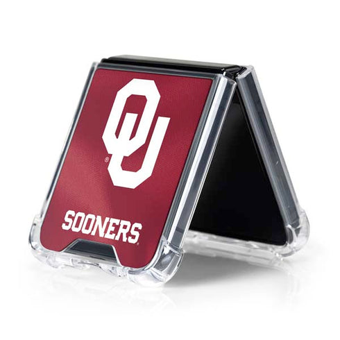 University of Oklahoma Red Jersey Galaxy Z Flip5 5G Clear Case