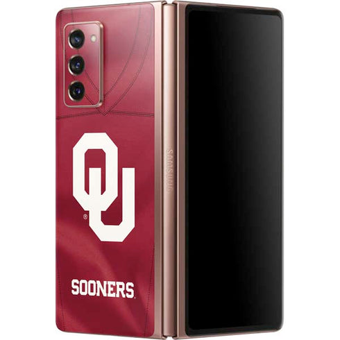 University of Oklahoma Red Jersey Galaxy Z Fold2 5G Skin