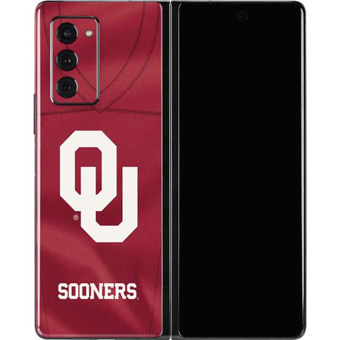 University of Oklahoma Red Jersey Galaxy Z Fold2 5G Skin