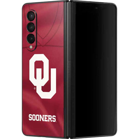 University of Oklahoma Red Jersey Galaxy Z Fold3 5G Skin