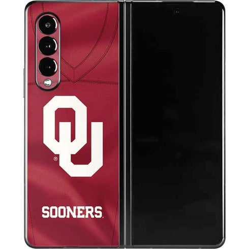 University of Oklahoma Red Jersey Galaxy Z Fold3 5G Skin