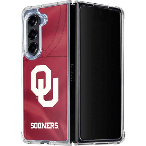 University of Oklahoma Red Jersey Galaxy Z Fold5 5G Clear Case
