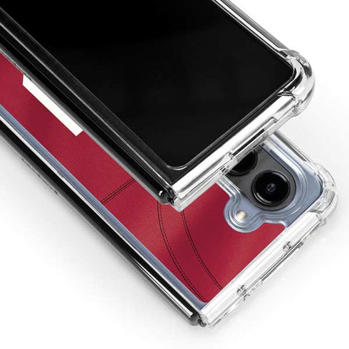 University of Oklahoma Red Jersey Galaxy Z Fold5 5G Clear Case