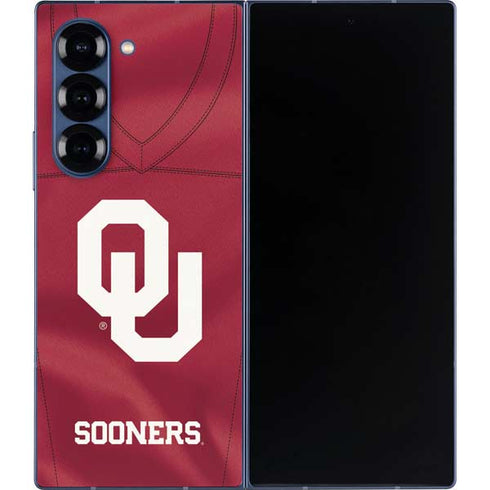 University of Oklahoma Red Jersey Galaxy Z Fold6 Skin