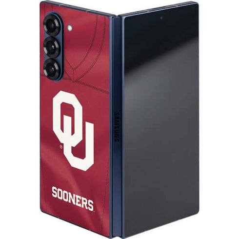 University of Oklahoma Red Jersey Galaxy Z Fold6 Skin