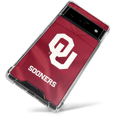 University of Oklahoma Red Jersey Google Pixel 6 Clear Case