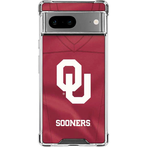 University of Oklahoma Red Jersey Google Pixel 8 Clear Case