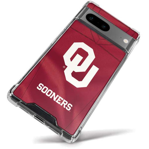 University of Oklahoma Red Jersey Google Pixel 8 Clear Case