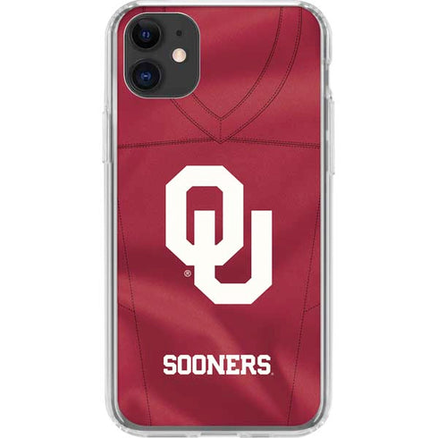 University of Oklahoma Red Jersey iPhone 11 Clear Case