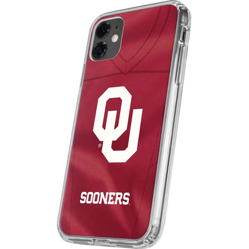University of Oklahoma Red Jersey iPhone 11 Clear Case
