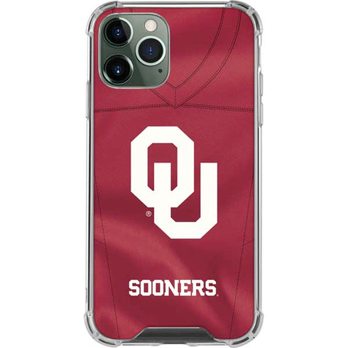 University of Oklahoma Red Jersey iPhone 12 Pro Max Clear Case