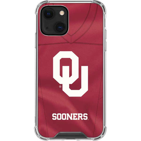 University of Oklahoma Red Jersey iPhone 13 Mini Clear Case
