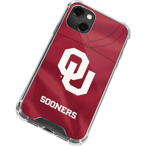 University of Oklahoma Red Jersey iPhone 13 Mini Clear Case