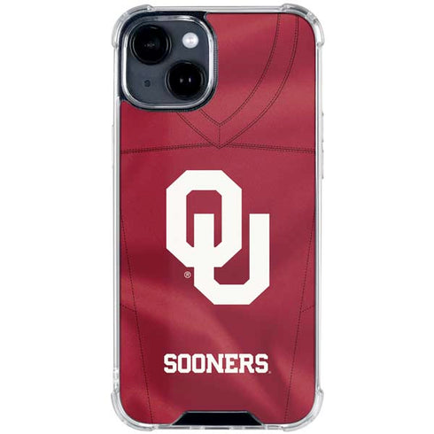 University of Oklahoma Red Jersey iPhone 14 Plus Clear Case