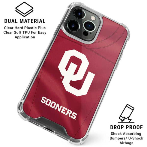 University of Oklahoma Red Jersey iPhone 15 Pro Max Clear Case