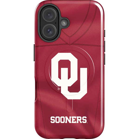 University of Oklahoma Red Jersey iPhone 16 Magsafe Impact Case