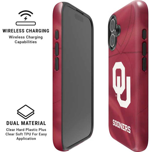 University of Oklahoma Red Jersey iPhone 16 Magsafe Impact Case