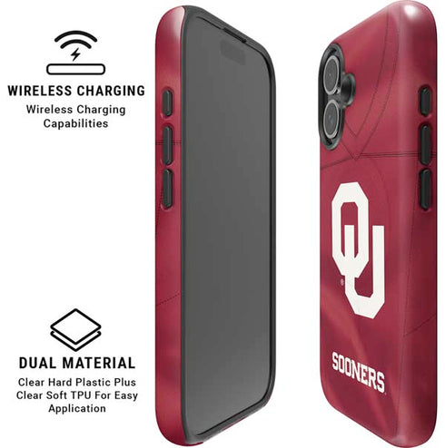 University of Oklahoma Red Jersey iPhone 16 Plus Magsafe Impact Case