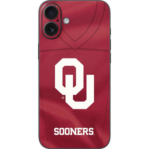 University of Oklahoma Red Jersey iPhone 16 Plus Skin