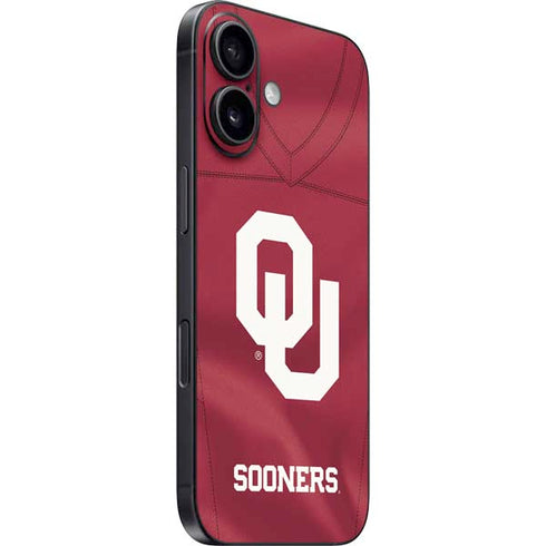 University of Oklahoma Red Jersey iPhone 16 Plus Skin