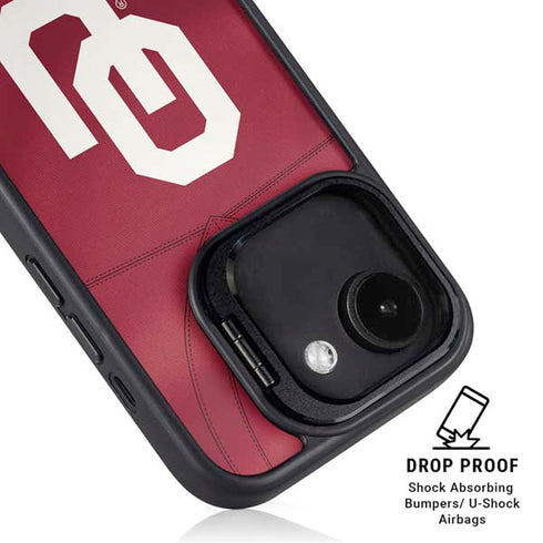 University of Oklahoma Red Jersey iPhone 16e Kickstand Case