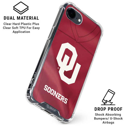 University of Oklahoma Red Jersey iPhone 16e Clear Case