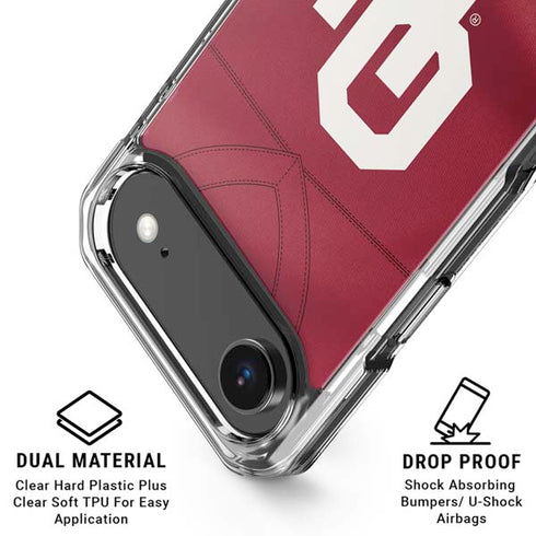 University of Oklahoma Red Jersey iPhone 17 Air Clear Case